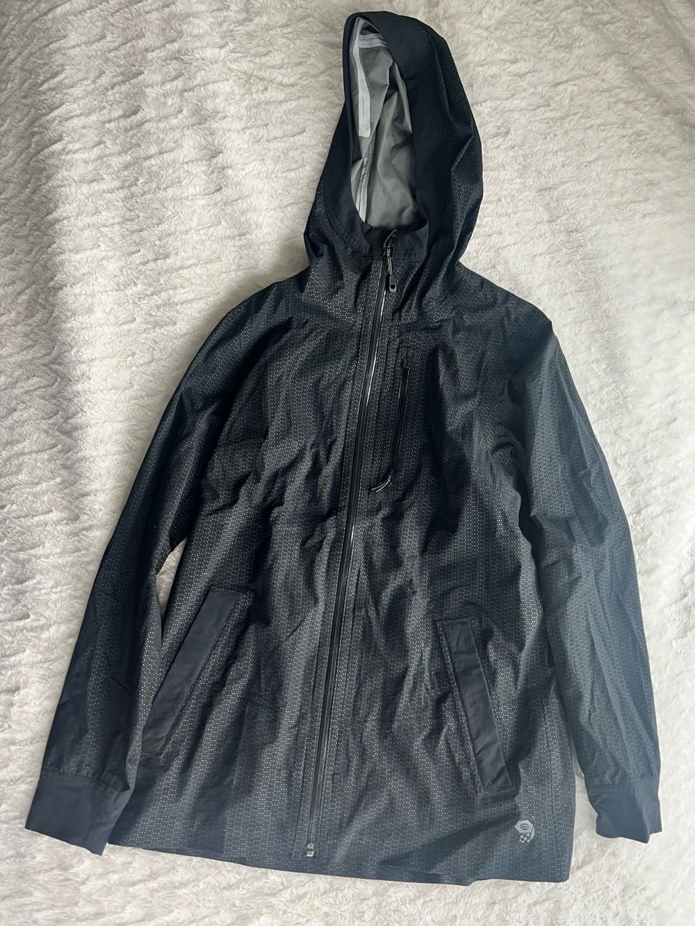 Mountain Hardwear Black Hooded Raincoat